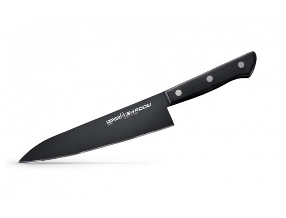 Набор из 3-х ножей Samura Shadow овощной, универсальный 150 мм, шеф (ПОВРЕЖДЕНА УПАКОВКА)