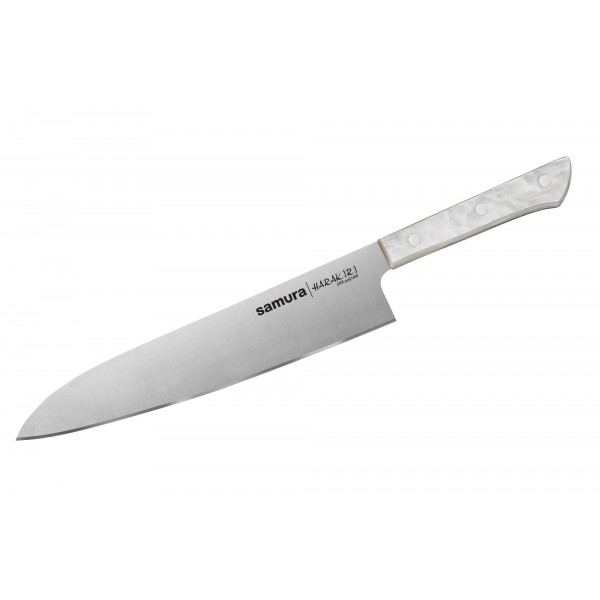 Нож Samura Harakiri Гранд Шеф, 240 мм, акрил, белая рукоять