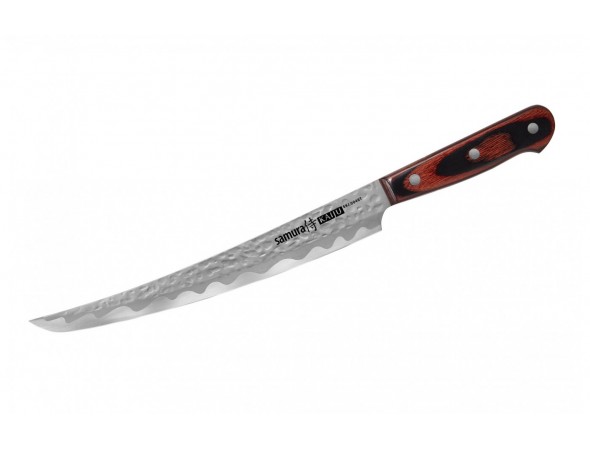 Набор из 7-ми ножей SAMURA KAIJU, овощной, универсальный, накири, сантоку, шеф, слайсер, Янагиба