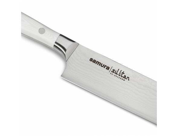 Нож Samura Sultan Слайсер, 210 мм, белая рукоять Нож Samura Sultan Слайсер, 210 мм, белая рукоять