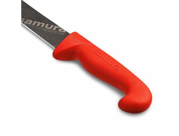 Нож Samura Sultan PRO Слайсер с галтовкой, 213 мм, красная рукоять Нож Samura Sultan PRO Слайсер с галтовкой, 213 мм, красная рукоять