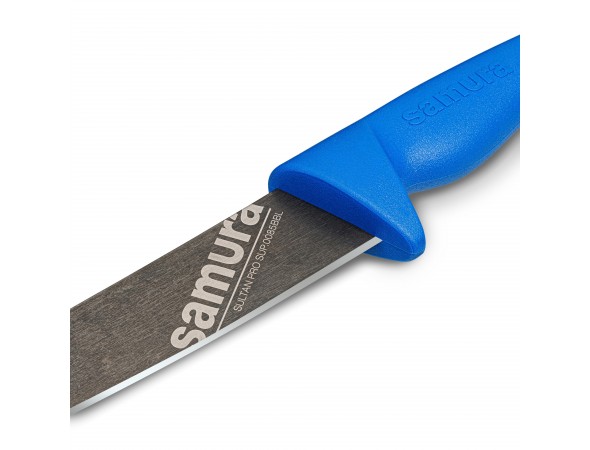 Нож Samura Sultan PRO Шеф-Пчак с галтовкой, 166 мм, синяя рукоять