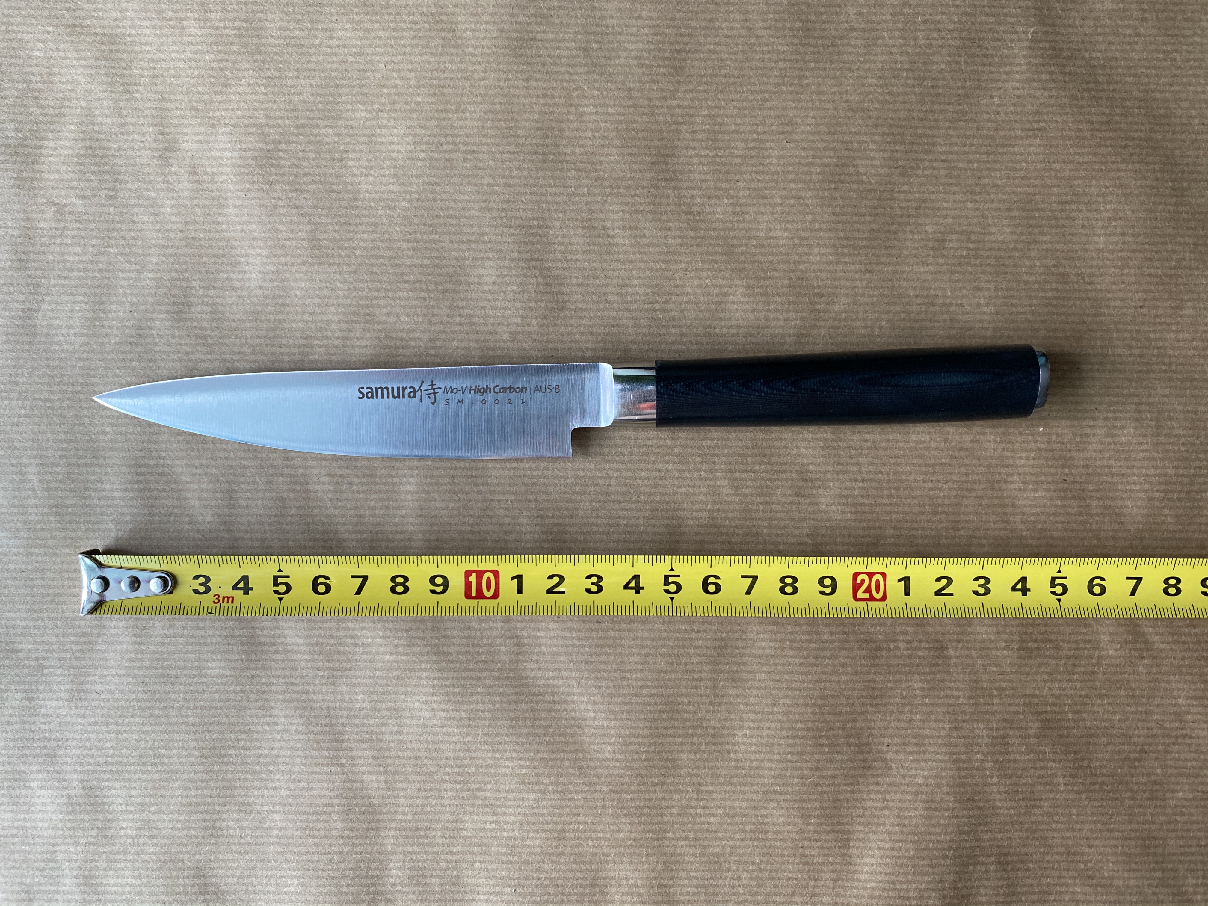Размер универсального ножа Samura Mo-V